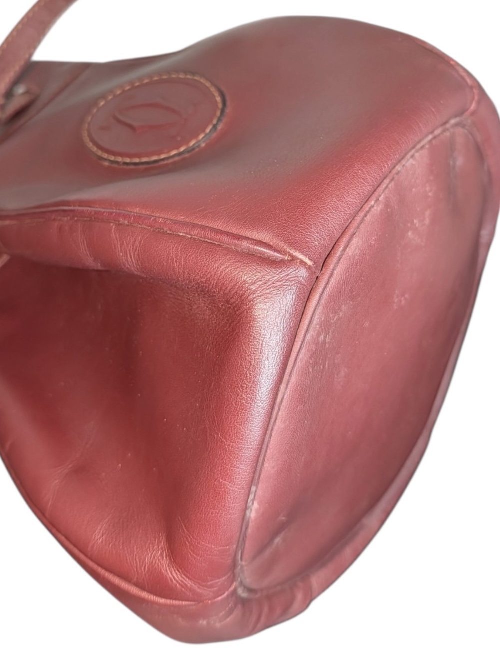 Cartier Must Line Bordeaux Bucket Drawstring 2-Way Crossbody Bag - Picture 8 of 9